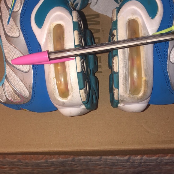 Lime Green and Blue Nike Air Max - Picture 11 of 14